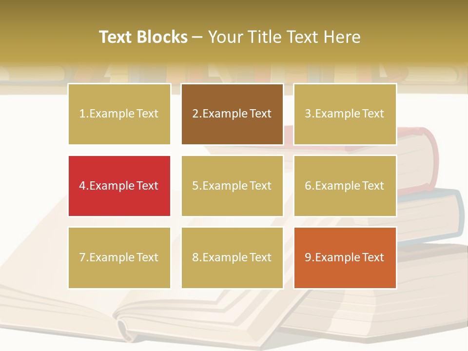 Pile Bookcase Read PowerPoint Template