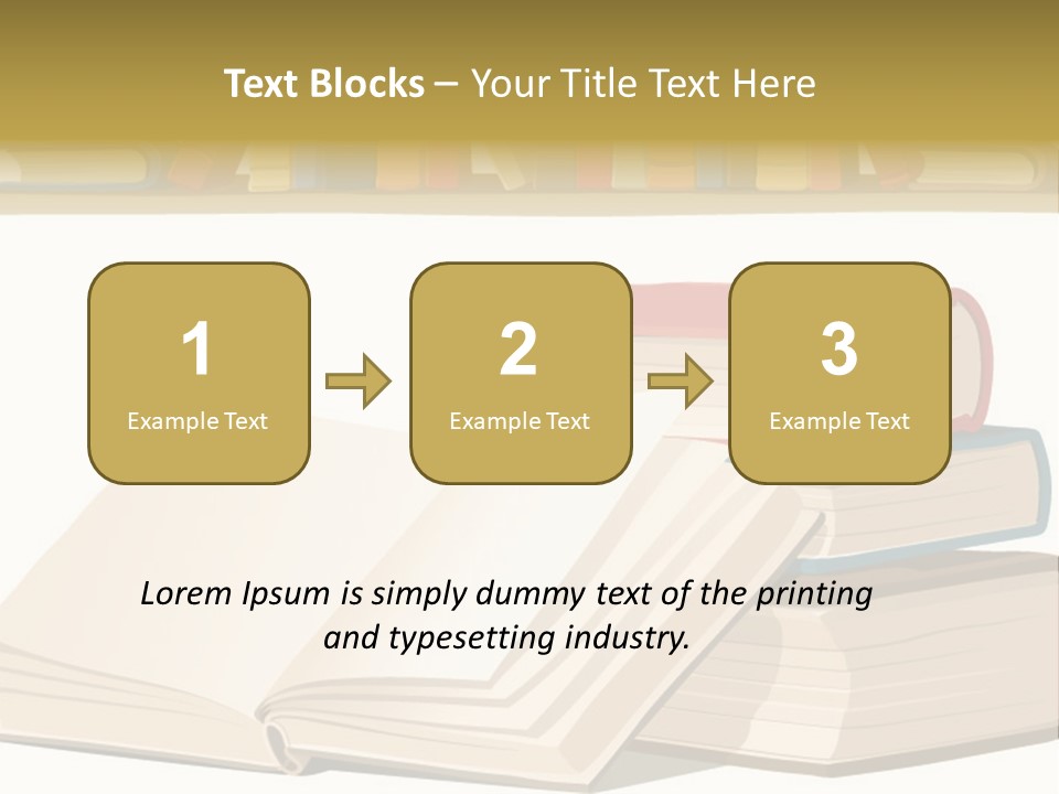Pile Bookcase Read PowerPoint Template