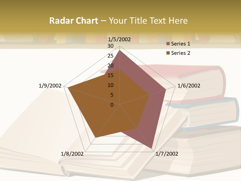 Pile Bookcase Read PowerPoint Template