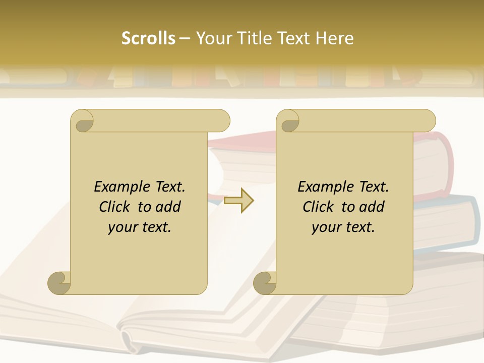 Pile Bookcase Read PowerPoint Template