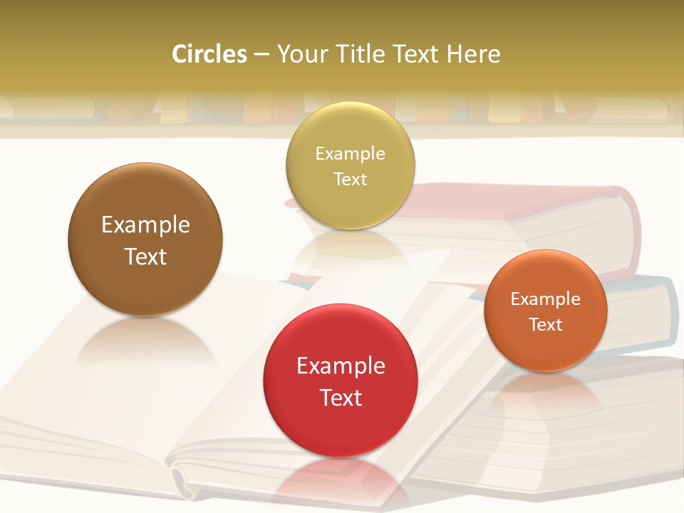 Pile Bookcase Read PowerPoint Template
