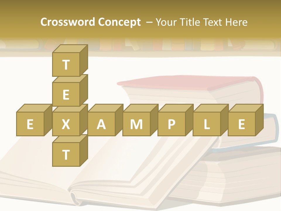 Pile Bookcase Read PowerPoint Template