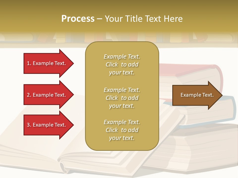 Pile Bookcase Read PowerPoint Template