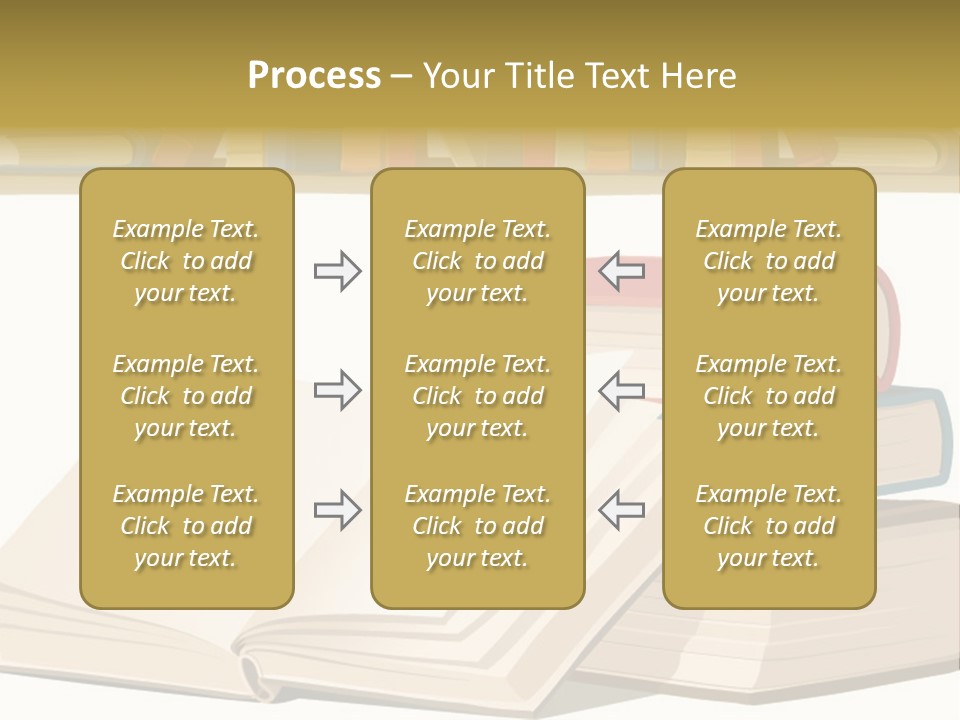 Pile Bookcase Read PowerPoint Template