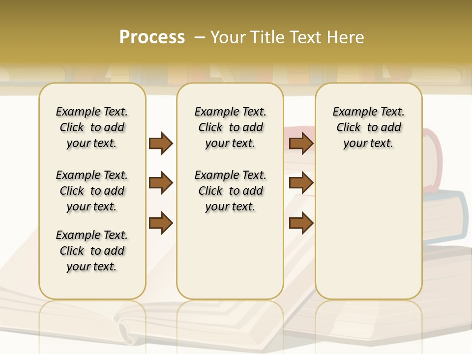 Pile Bookcase Read PowerPoint Template