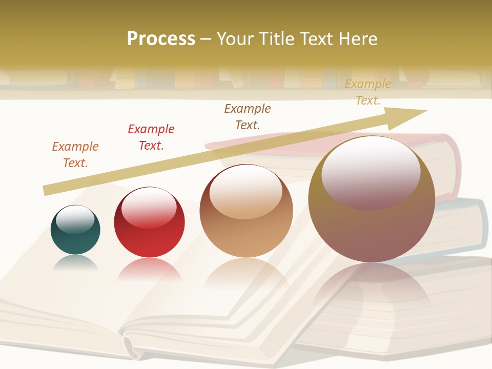 Pile Bookcase Read PowerPoint Template
