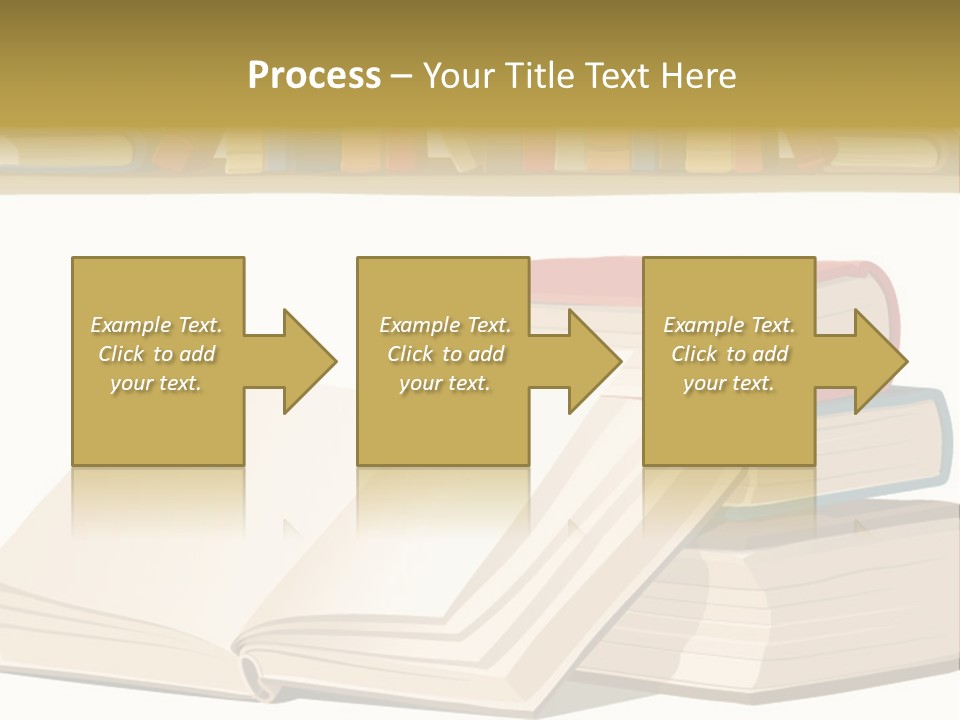 Pile Bookcase Read PowerPoint Template