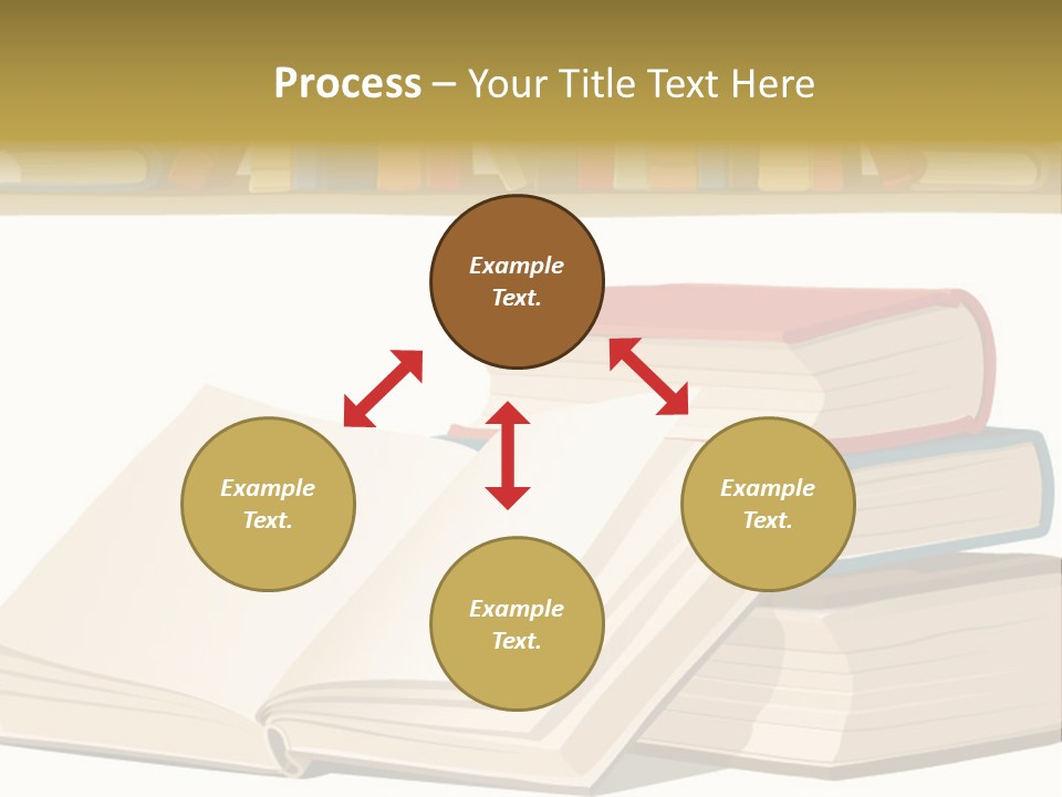 Pile Bookcase Read PowerPoint Template
