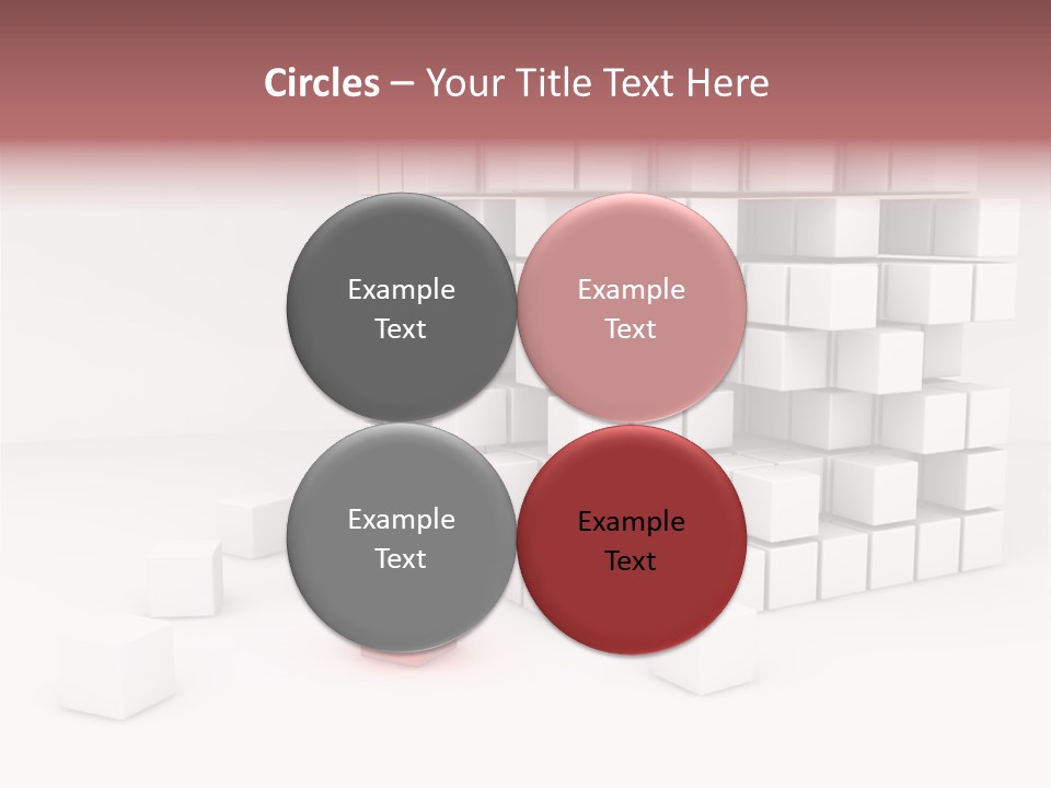 A Group Of White Cubes With A Red Box In The Middle PowerPoint Template