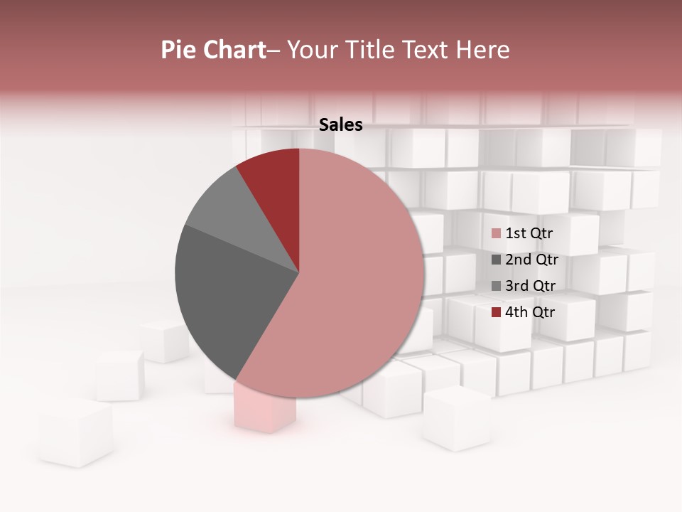 A Group Of White Cubes With A Red Box In The Middle PowerPoint Template