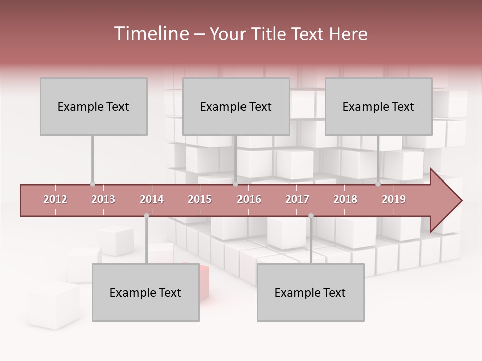 A Group Of White Cubes With A Red Box In The Middle PowerPoint Template