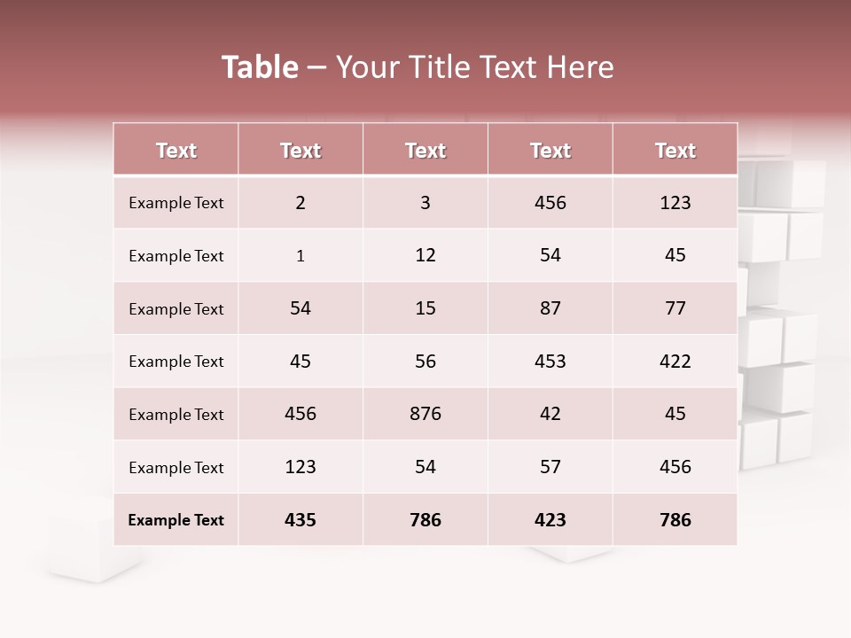 A Group Of White Cubes With A Red Box In The Middle PowerPoint Template