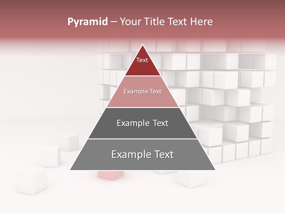 A Group Of White Cubes With A Red Box In The Middle PowerPoint Template