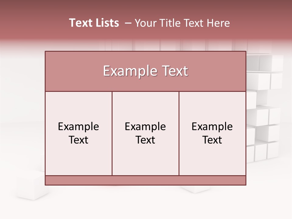A Group Of White Cubes With A Red Box In The Middle PowerPoint Template