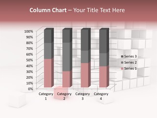 A Group Of White Cubes With A Red Box In The Middle PowerPoint Template