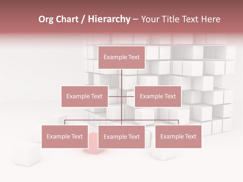 A Group Of White Cubes With A Red Box In The Middle PowerPoint Template