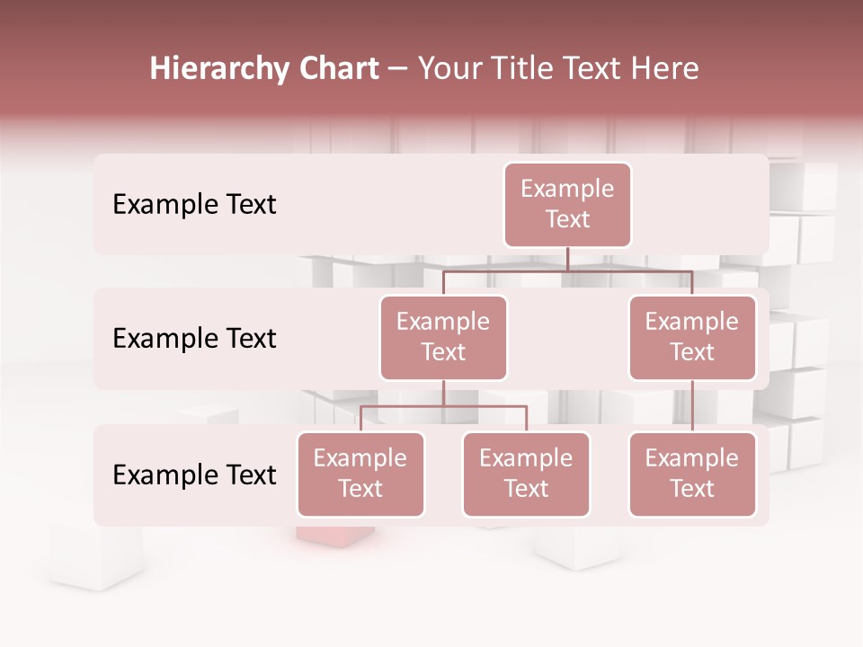 A Group Of White Cubes With A Red Box In The Middle PowerPoint Template