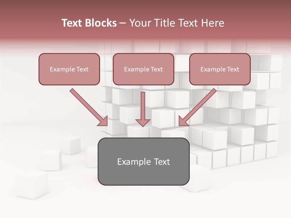 A Group Of White Cubes With A Red Box In The Middle PowerPoint Template