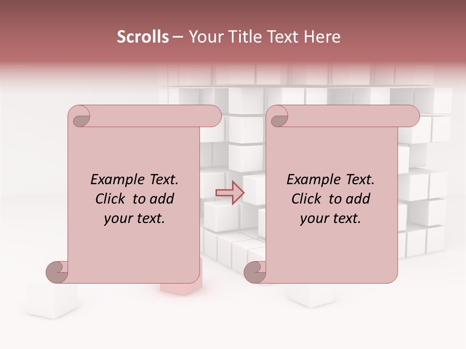 A Group Of White Cubes With A Red Box In The Middle PowerPoint Template