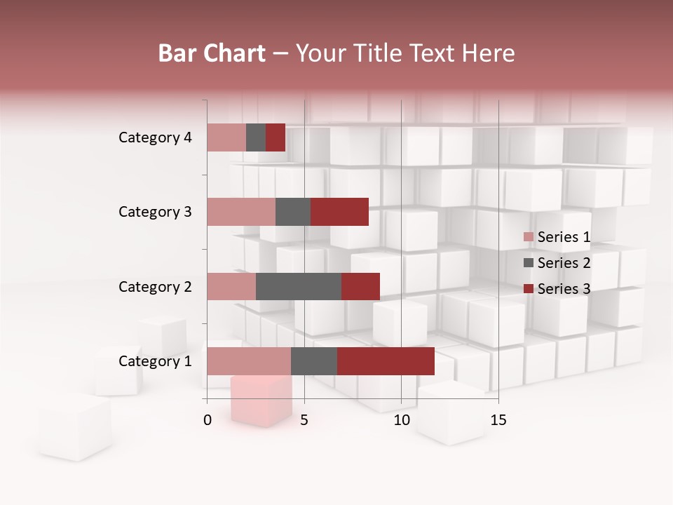 A Group Of White Cubes With A Red Box In The Middle PowerPoint Template