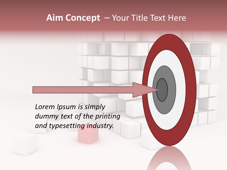 A Group Of White Cubes With A Red Box In The Middle PowerPoint Template