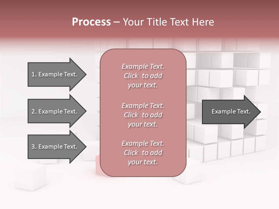 A Group Of White Cubes With A Red Box In The Middle PowerPoint Template
