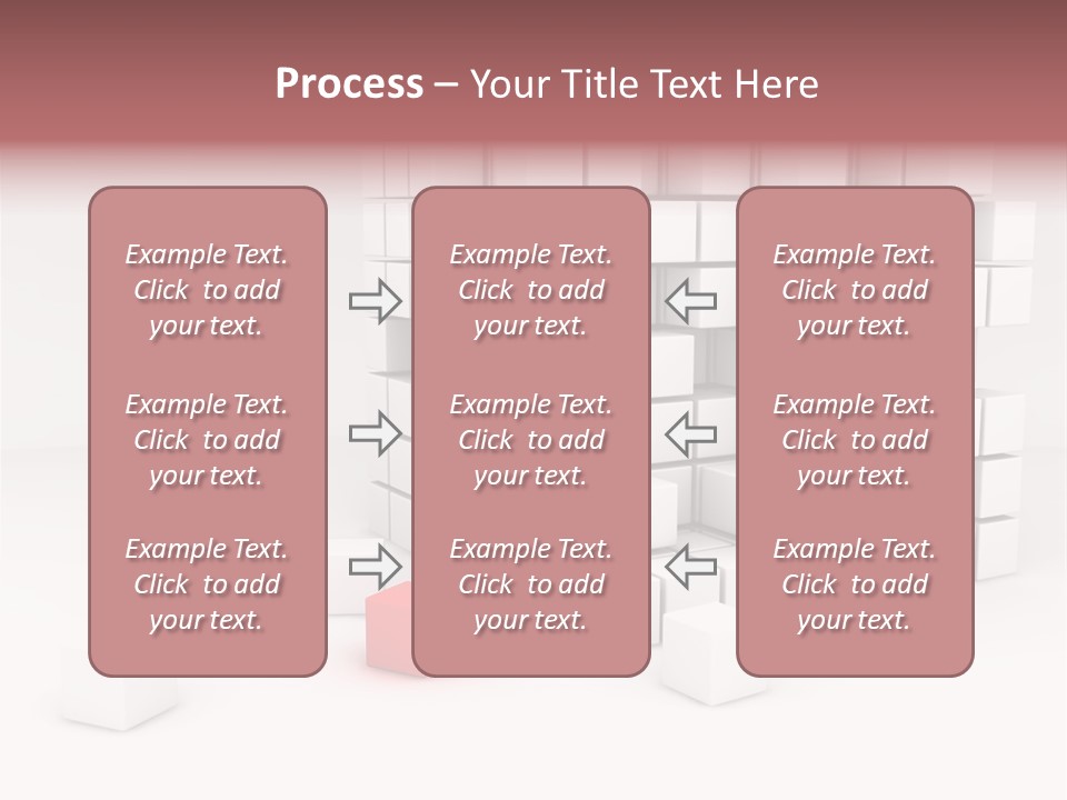 A Group Of White Cubes With A Red Box In The Middle PowerPoint Template