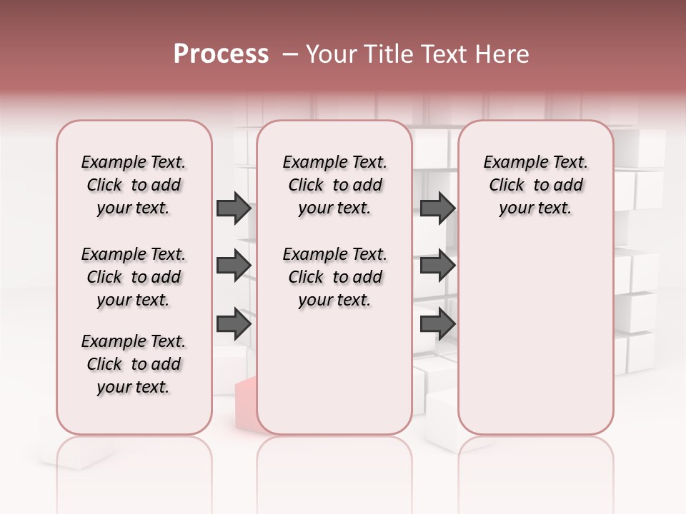 A Group Of White Cubes With A Red Box In The Middle PowerPoint Template