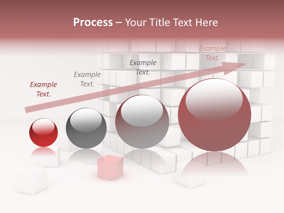 A Group Of White Cubes With A Red Box In The Middle PowerPoint Template