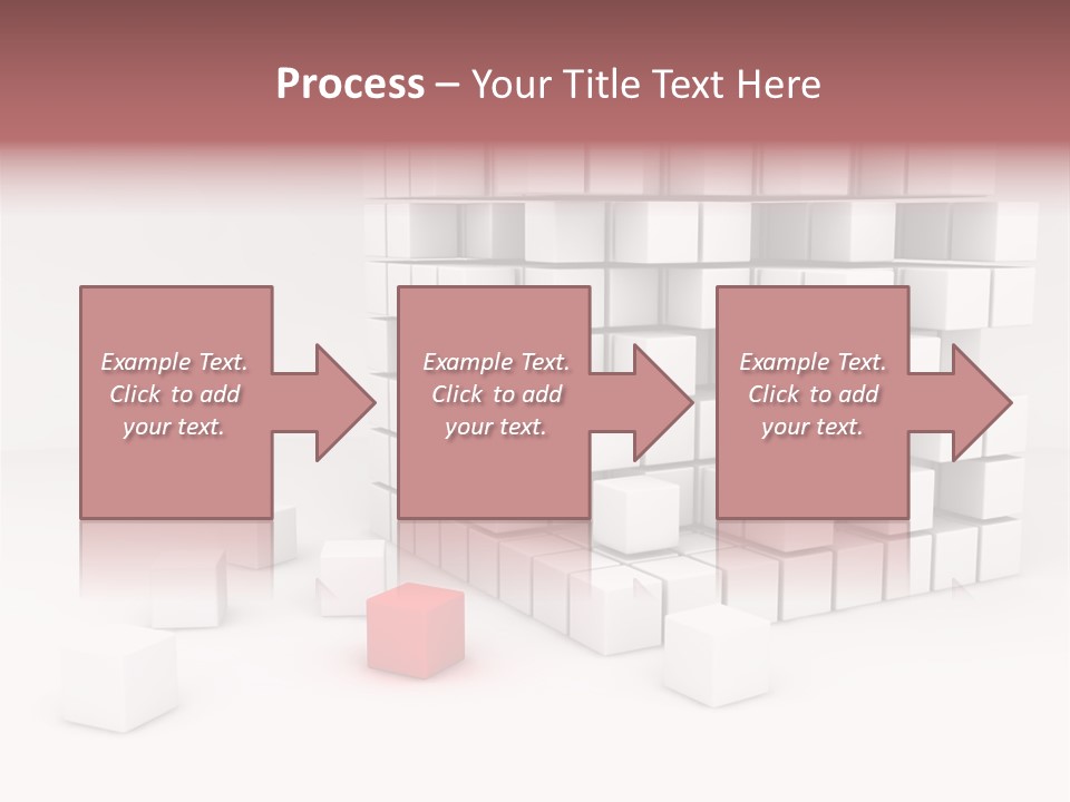 A Group Of White Cubes With A Red Box In The Middle PowerPoint Template