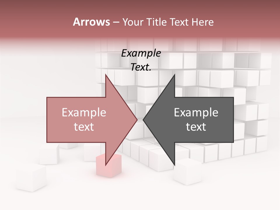 A Group Of White Cubes With A Red Box In The Middle PowerPoint Template