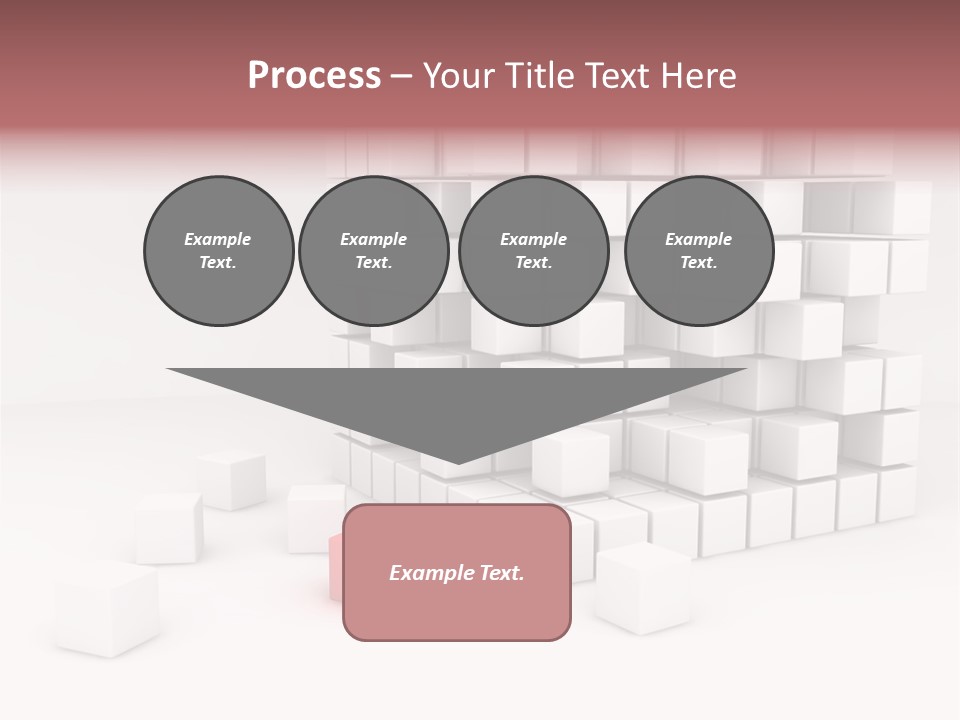 A Group Of White Cubes With A Red Box In The Middle PowerPoint Template
