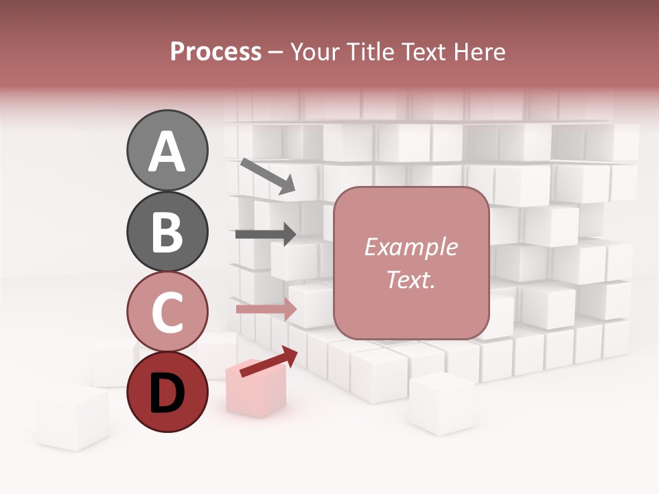 A Group Of White Cubes With A Red Box In The Middle PowerPoint Template