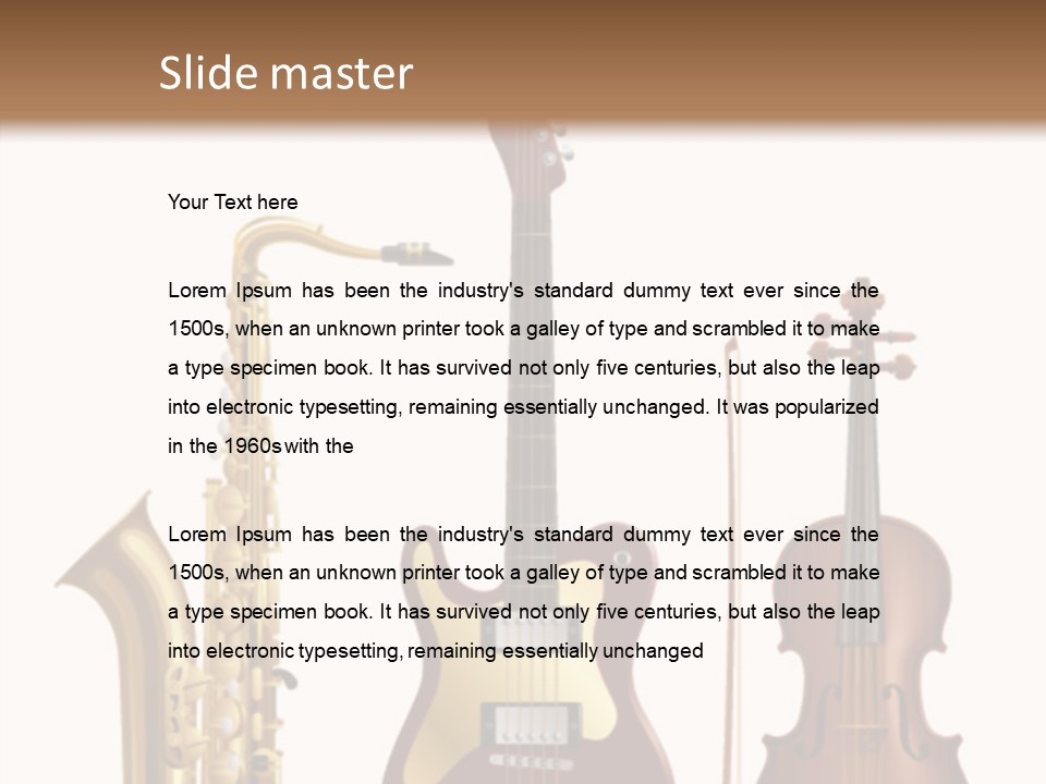 Relaxation Violin Musical PowerPoint Template