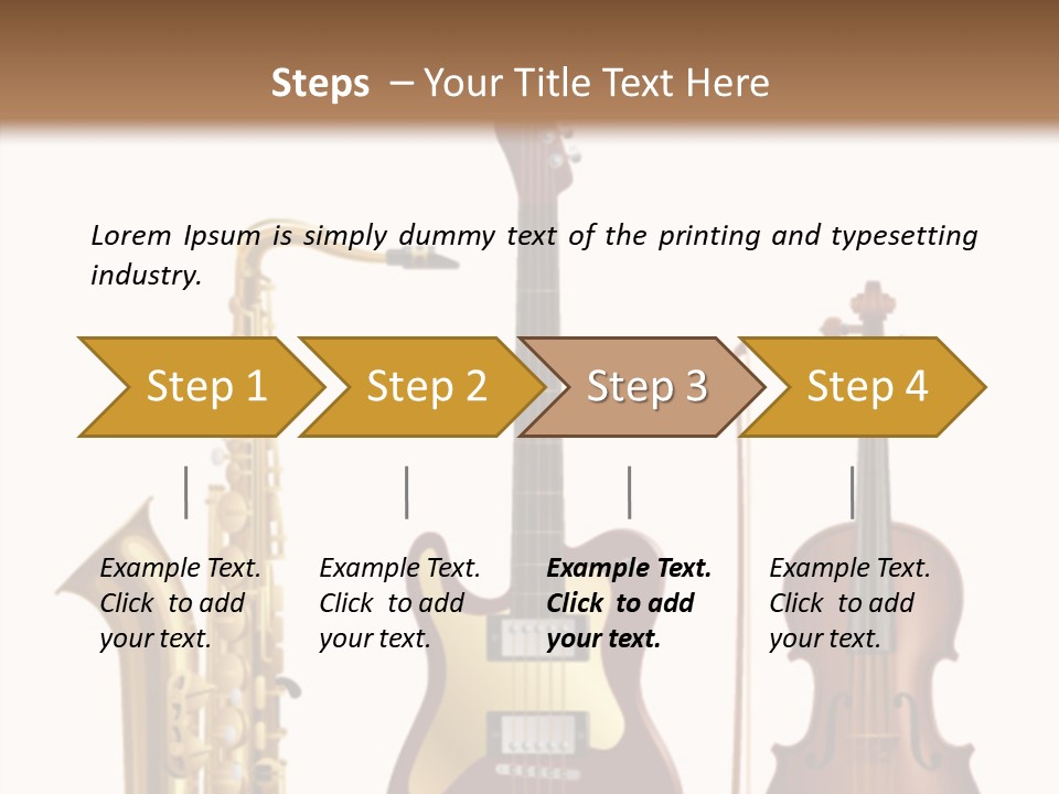 Relaxation Violin Musical PowerPoint Template