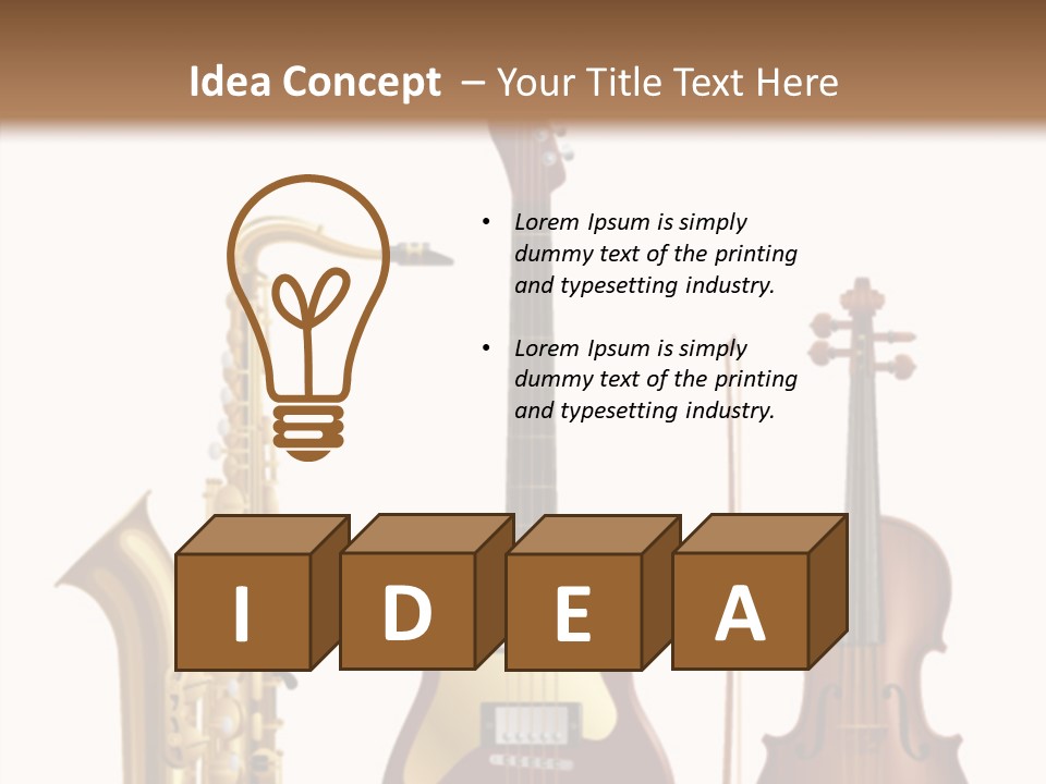 Relaxation Violin Musical PowerPoint Template