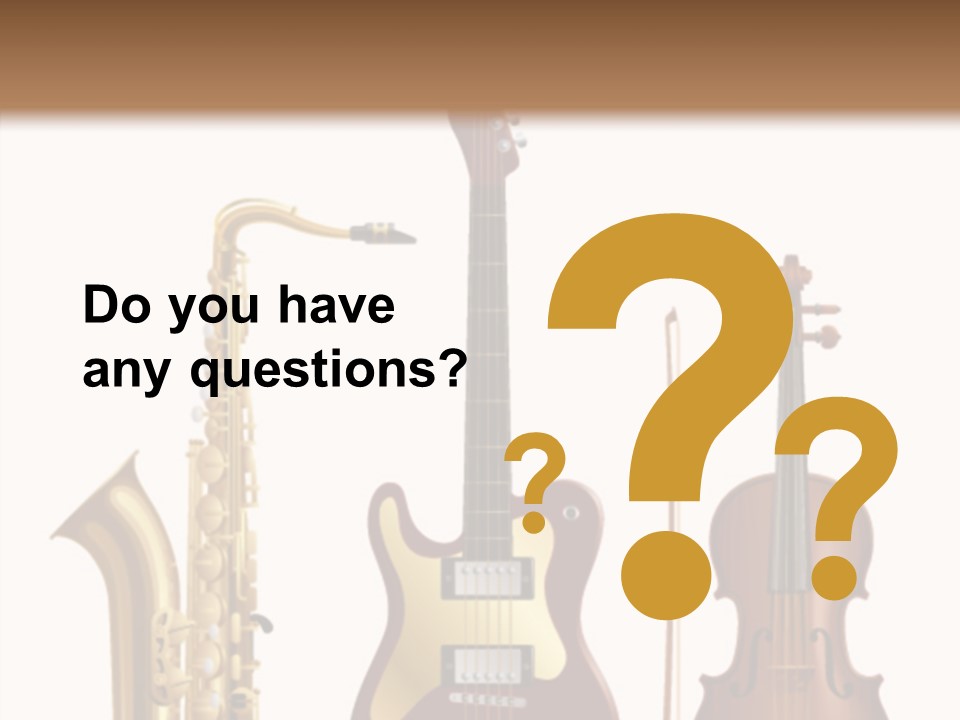 Relaxation Violin Musical PowerPoint Template