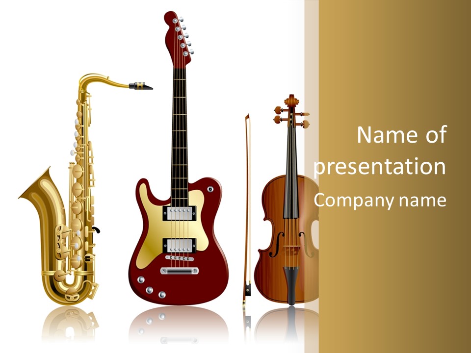 Musical Rock Melody PowerPoint Template