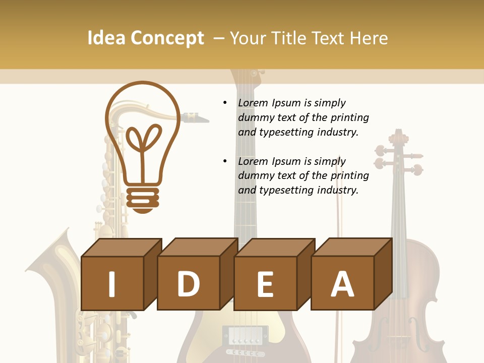 Musical Rock Melody PowerPoint Template