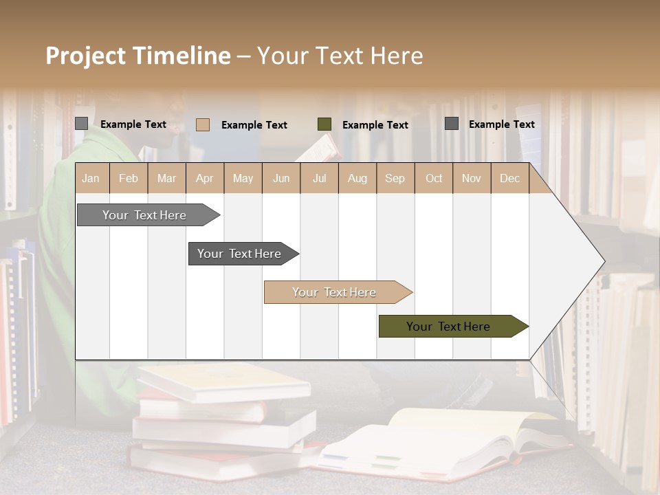 Bookshelf African Student PowerPoint Template