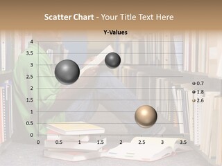 Bookshelf African Student PowerPoint Template