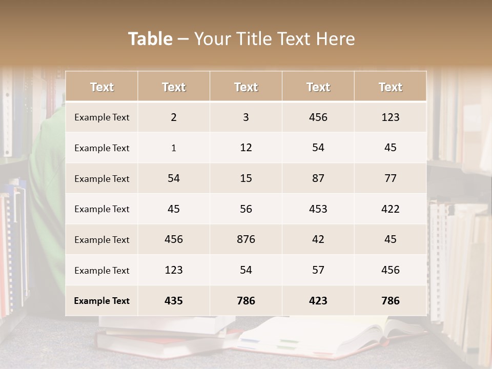 Bookshelf African Student PowerPoint Template