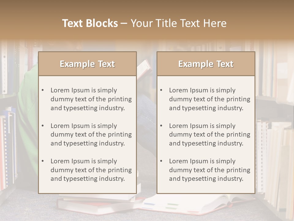 Bookshelf African Student PowerPoint Template