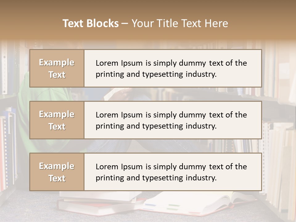 Bookshelf African Student PowerPoint Template
