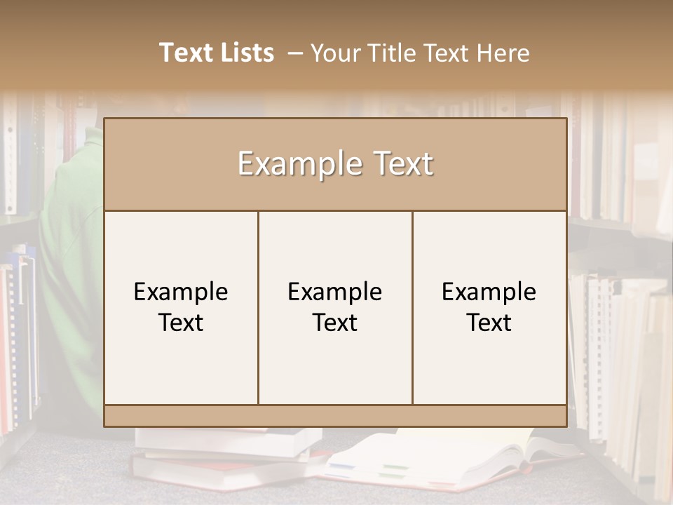 Bookshelf African Student PowerPoint Template