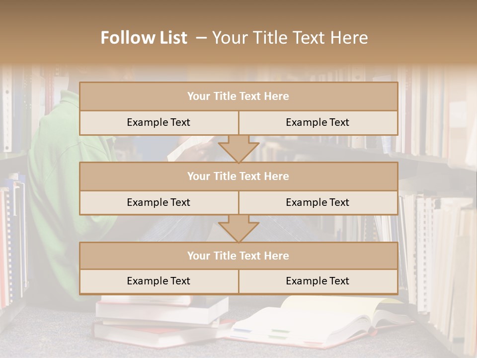 Bookshelf African Student PowerPoint Template