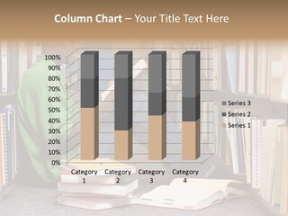 Bookshelf African Student PowerPoint Template