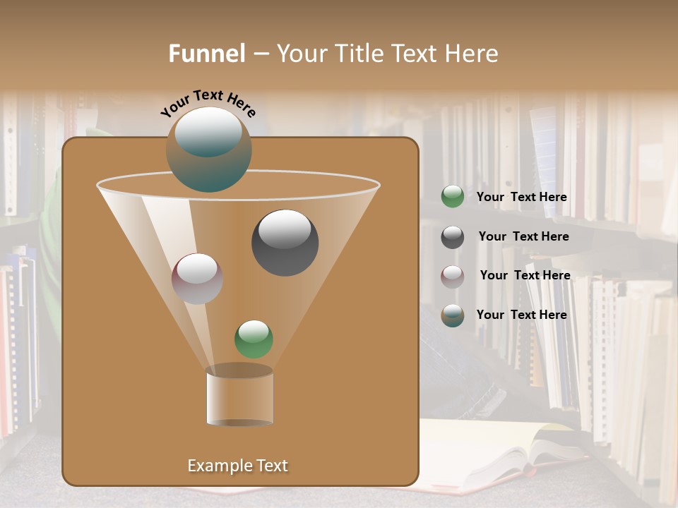 Bookshelf African Student PowerPoint Template