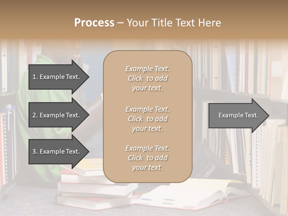 Bookshelf African Student PowerPoint Template