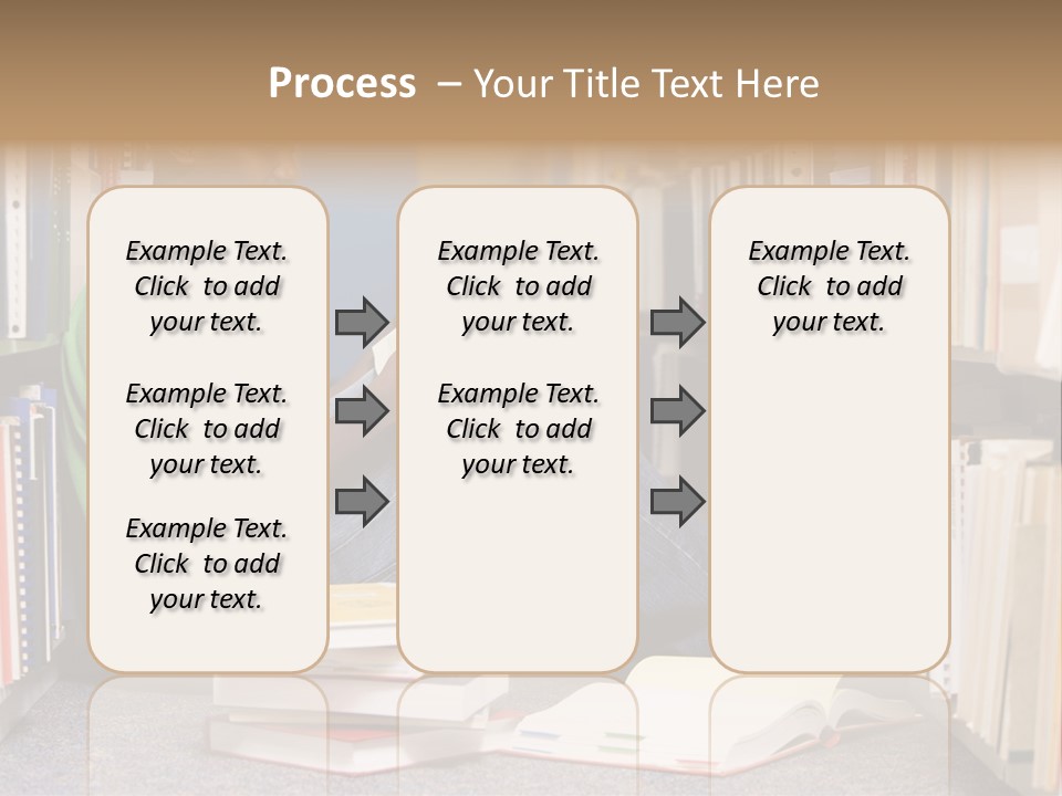 Bookshelf African Student PowerPoint Template